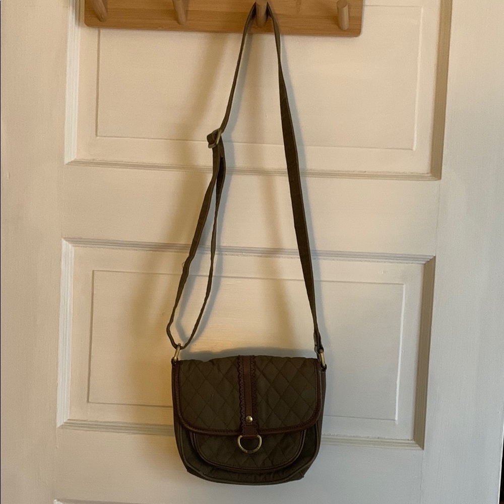 Vera Bradley Green Crossbody Bag with Long Strap